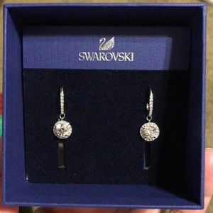Silver Swarovski earrings